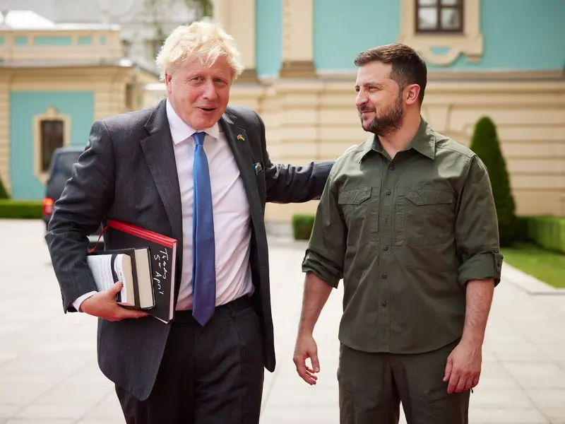 VIDEO Boris Johnson vizitează a doua oară capitala Ucrainei/Facebook