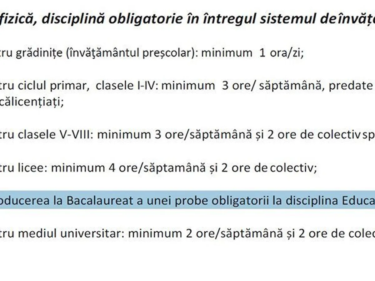 În „Programul  de guvernare PSD“ se vrea introducerea  „sportului“ la Bac