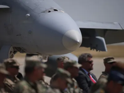 Iunie 2024. Forţe aeriene finlandeze au venit să facă poliţie aeriană - Foto: INQUAM PHOTOS/George Călin (Imagine cu caracter ilustrativ)