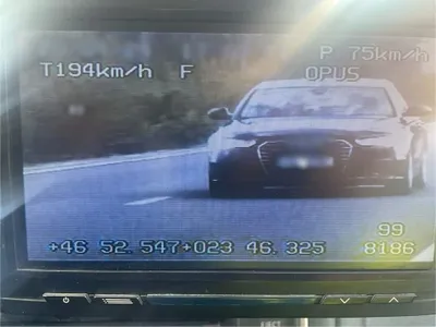 Cât l-a costat pe șoferul unui Audi cea mai scumpă poză din Cluj? A „zburat” cu 194 km/h - Foto: Facebook