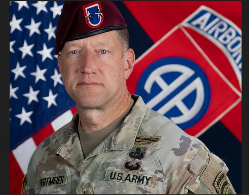 General-maior Brandon R. Tegtmeier, comandantul diviziei 82 Aeropurtate - Foto: Profimedia Images (imagine cu rol ilustrativ)