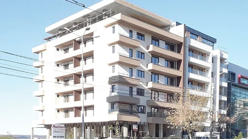 Unul din blocurile construite cu bani de peste ocean