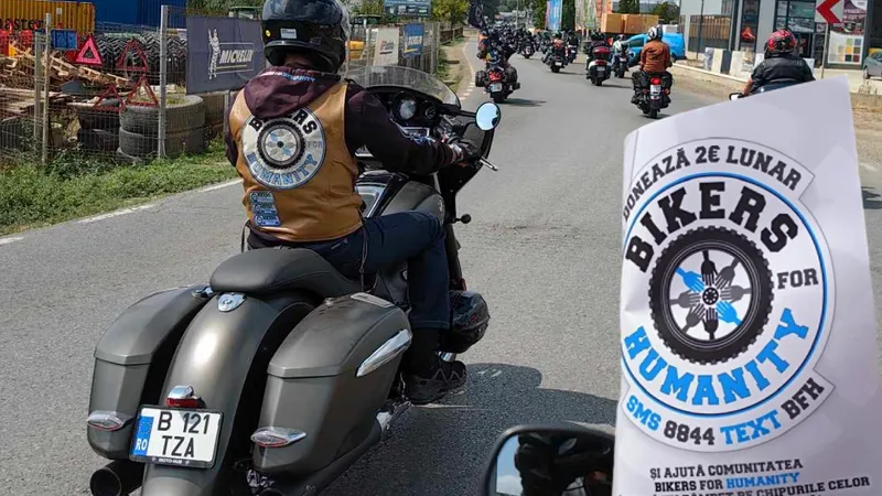 Rockerii de la Bikers for Humanity, apel pentru ajutorarea românilor afectați de inundații - Foto: Facebook/Cristian Hrubaru