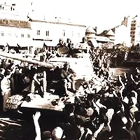 Armata Roșie ocupând Bucureștiul, în 1944
