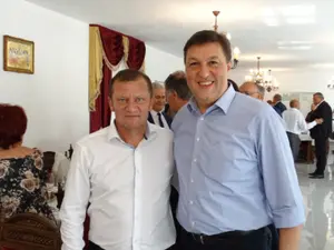 Șerban Nicolae și fostul dinamovist Dorinel Munteanu/FOTO: facebook.com