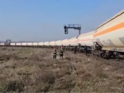 Un tren de marfă cu 28 de vagoane pline cu GPL a deraiat. Circulația în zonă, blocată - Foto: Ziua de Constanța