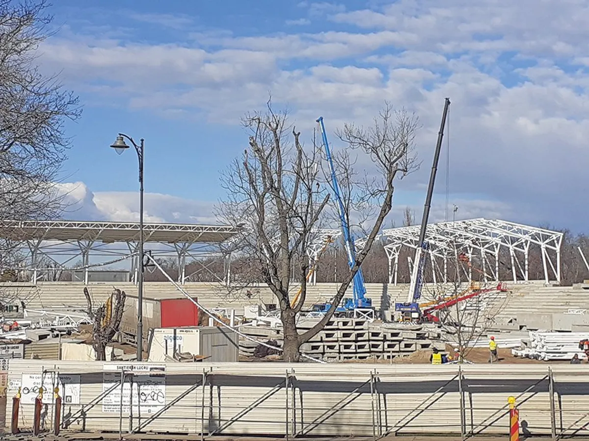 Lucrările de la Stadionul Arcul de Triumf sunt în grafic