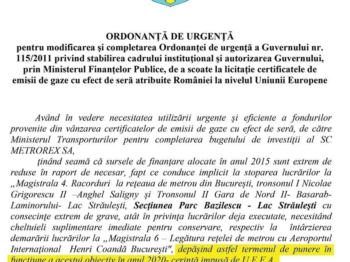 Fostul premier Victor Ponta scria, în 2015, că linia de metrou spre aeroport nu va fi finalizată