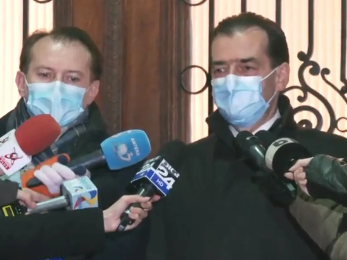 Florin Cîțu și Ludovic Orban. Prinscreen video Facebook