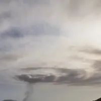 Fenomen bizar după erupția vulcanului din La Palma. Pe cer au apărut nori circulari/FOTO: Twitter/AEMET_Izaña