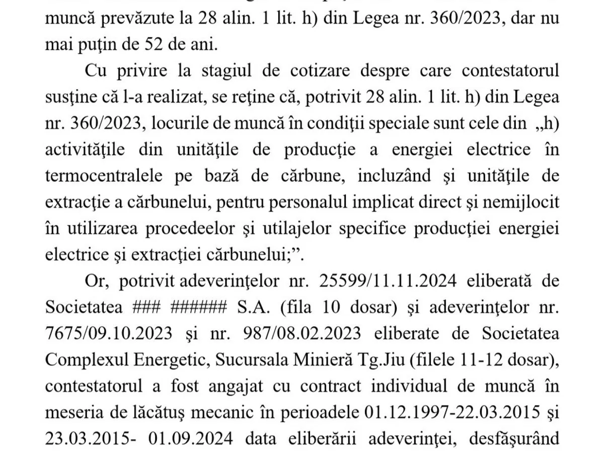 Decizie de pensionare, Tribunalul Vâlcea - Foto: just.ro