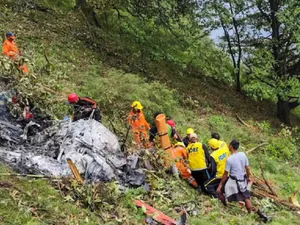 O nouă tragedie aviatică în India. Un elicopter s-a prăbușit într-o pădure. 7 oameni au murit - Foto: PTI