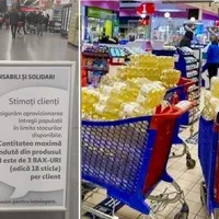 Românii au cumpărat catități industriale de ulei în weekend, astfel încât unele magazine au impus o limită Foto: Facebook/ Avram Florea/Alin Tomoiagă