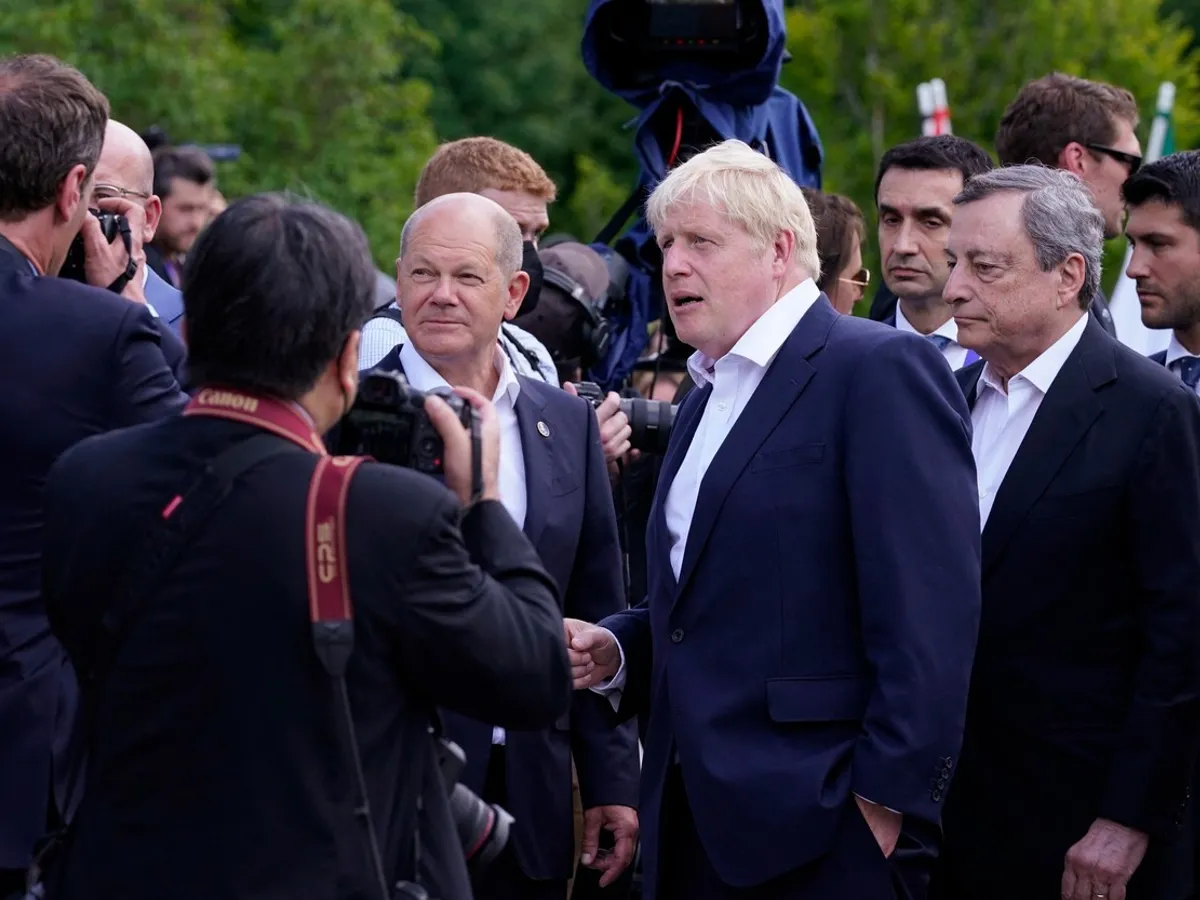 Boris Johnson a spus la Summitul G7: "Trebuie să secăm regimul lui Putin de finanţările sale. Asta este ceea ce fac Regatul Unit şi aliaţii săi" - Foto: Profimedia Images