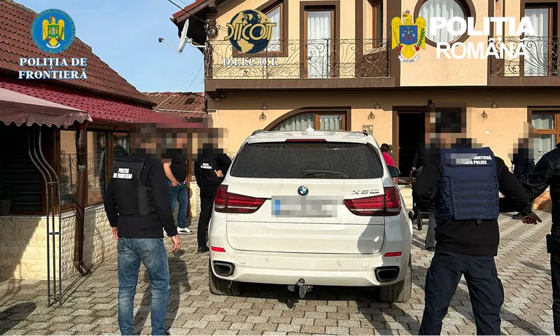 Percheziții - Foto: Poliția Rom&acirc;nă- DIICOT- Poliția de Frontieră