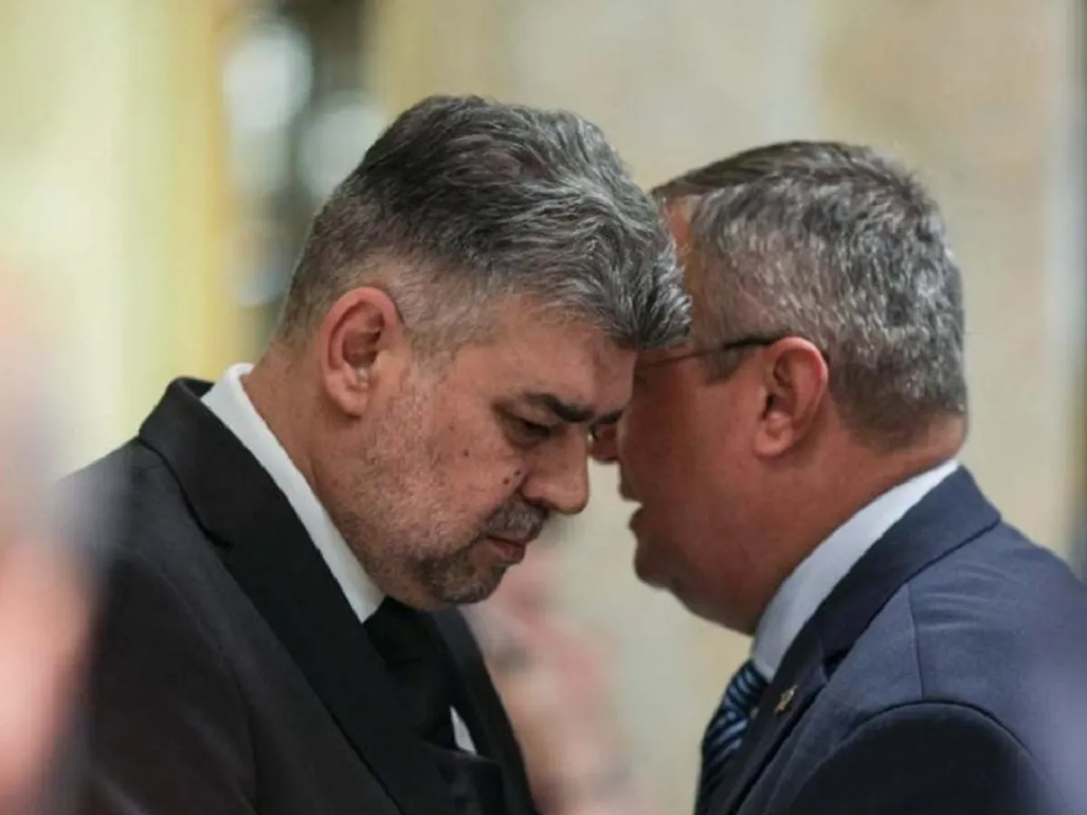 Nicolae Ciucă și Marcel Ciolacu , liderii coaliției de guvernare
