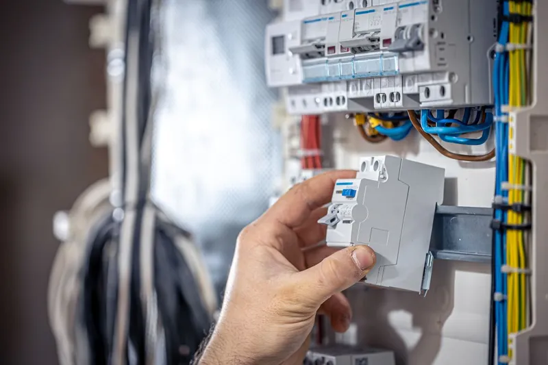 Electrician lucrând la un panou de curent electric - Foto: Freepik/pvproductions