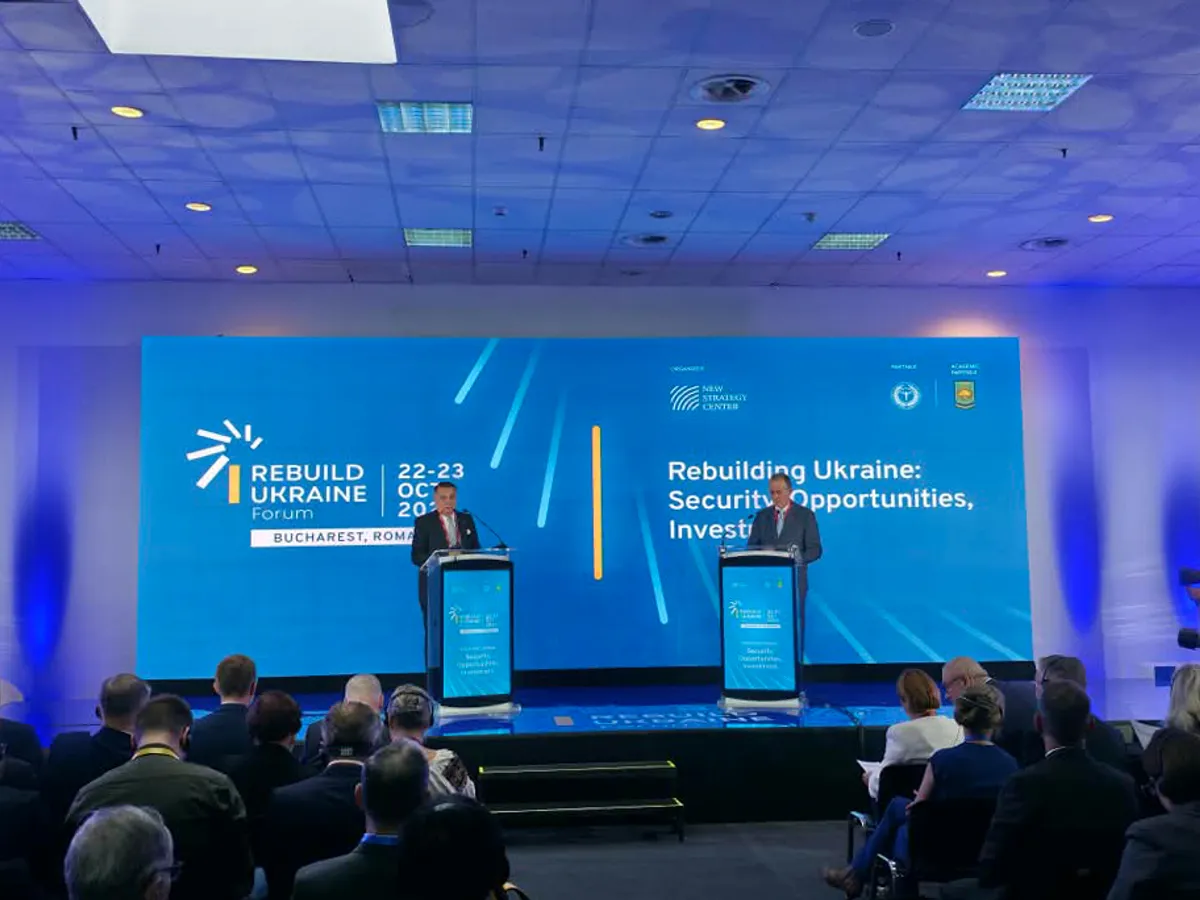 Secretarul CCIR, Ovidiu Silaghi, a participat la deschiderea Forumului „Rebuilding Ukraine: Security, Opportunities, Investment” Foto; CCIR