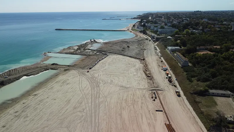 Plaja lărgită din Eforie / Foto: Eforie Online