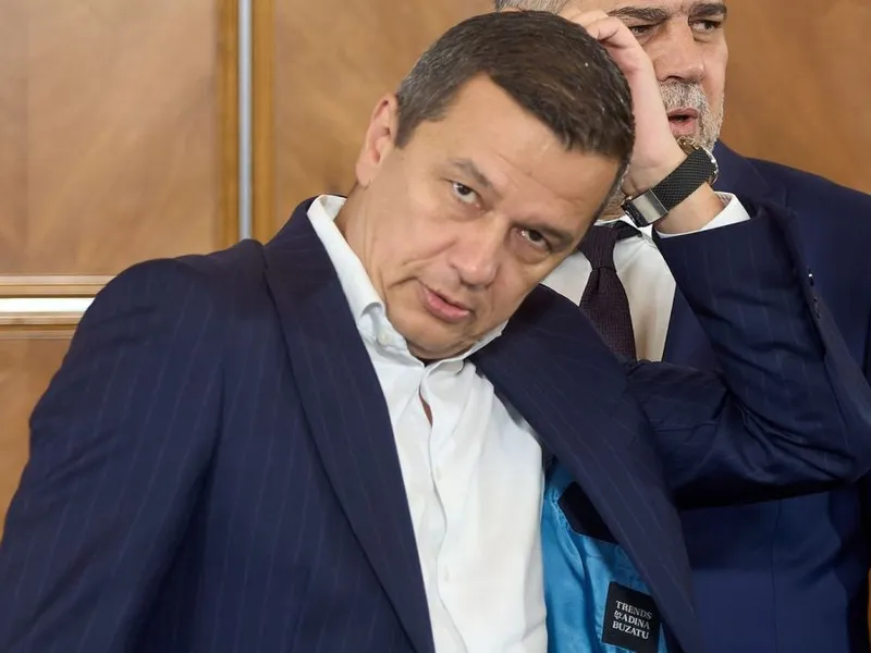 Sorin Grindeanu, la conferinţă de presă, anul trecut, cu fostul lider PSD, Marcel Ciolacu - Foto: Profimedia Images