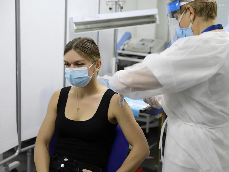 Simona Halep s-a vaccinat anti-COVID. Sursă imagine: CNCAV