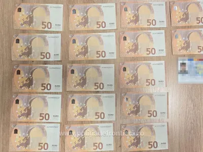 Prins la Aeroportul Internaţional Henri Coandă cu bancnote de 50 de euro false - FOTO Politia de Frontiera
