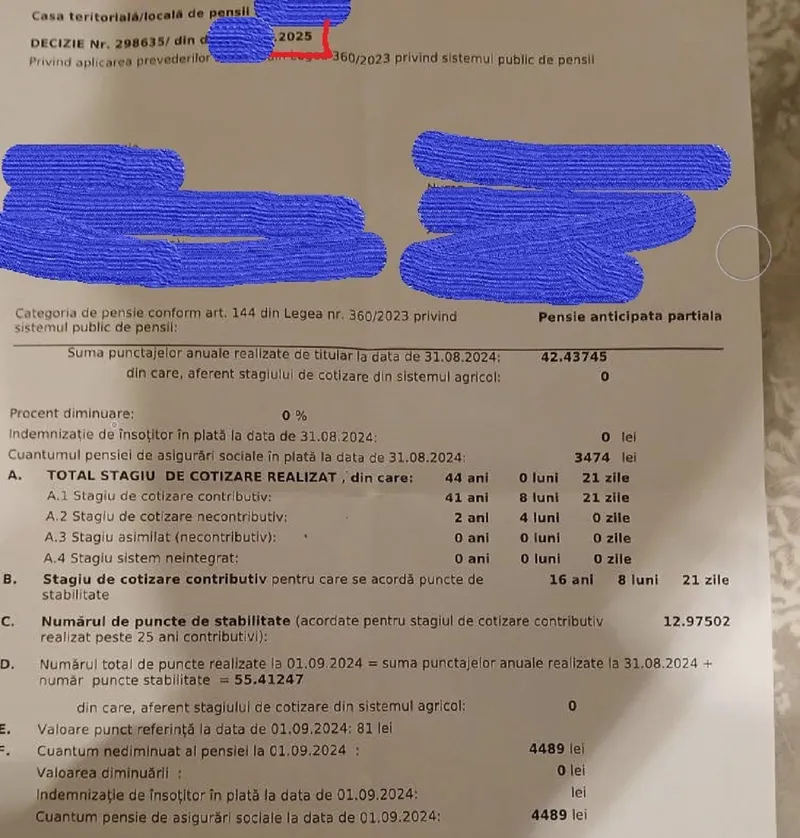 Pnesie recalculată 2025 - Foto: Casa de pensii