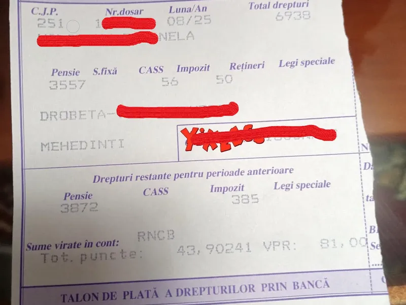 Talon de pensie - Foto: Arhiva