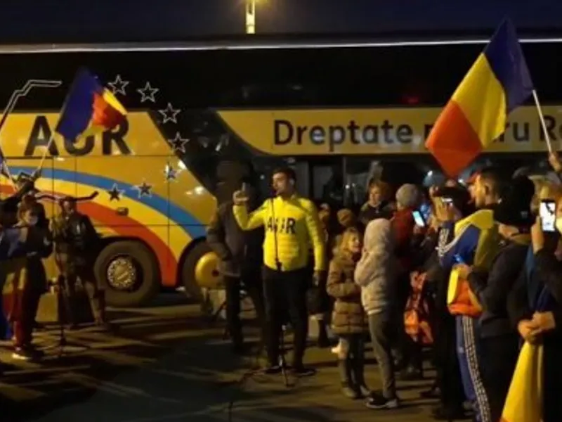 Protest ilegal AUR organizat de George Simion la Iași. În instanţă a spus că el doar trecea pe acolo/FOTO: ziaruldeiasi.ro