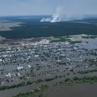 Inundații după distrugerea barajului Kahovska-Foto: Profimedia Images