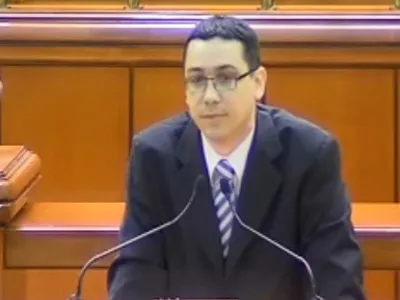 Victor Ponta, la moțiunea de cenzură din 2006/ Captură: Youtube