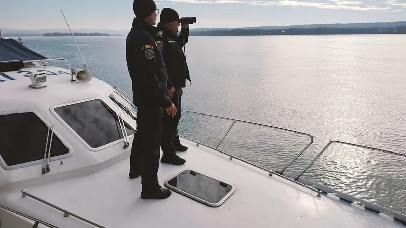 Accident naval pe Dunăre. Două persoane, posibil dispărute - Foto: Poliția de Frontieră (ROL ILUSTRATIV)