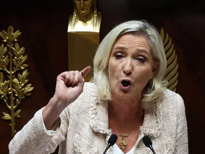 Marine Le Pen, în timpul unui discurs politic - Foto: Profimedia Images