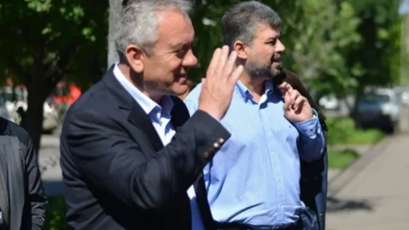 Primarul Buzăului, Constantin Toma, și președintele PSD, Marcel Ciolacu