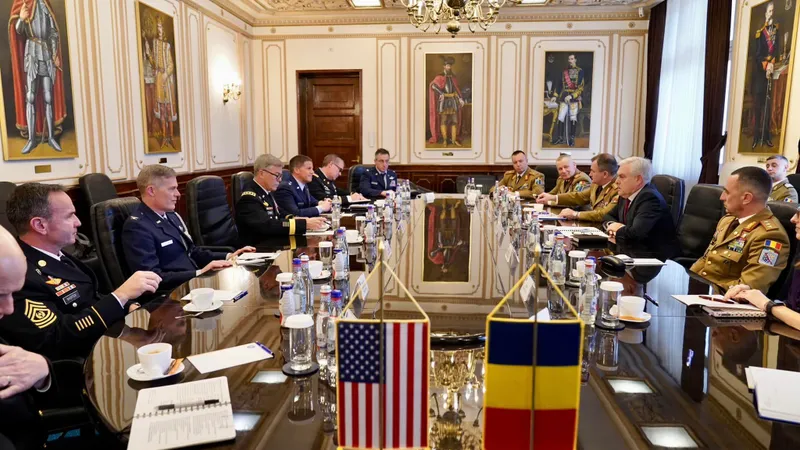 Conducerea Ministerului Apărării Naţionale a avut, sâmbătă, o întrevedere cu delegaţia condusă de comandantul Comandamentului pentru Operaţii Speciale ale SUA - Foto: Facebook/ Angel Tîlvăr