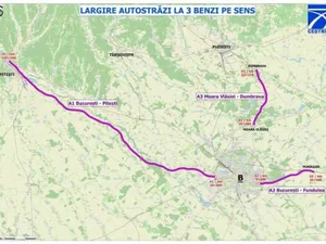 Trei benzi pe sens pentru autostrăzile A1, A2 şi A3. Ce oferte au fost depuse la CNAIR Foto: Agerpres