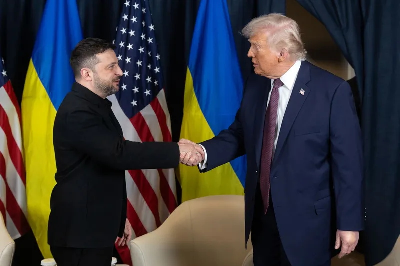 Volodimir Zelenski și Donald Trump,
