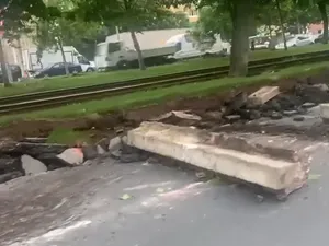 În Sectorul 3, se schimbă din nou bordurile. / Foto: captură video