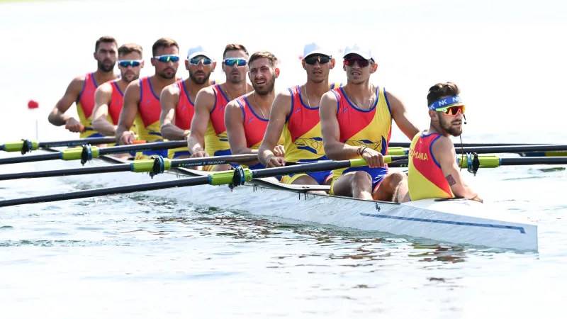 Rezultat bun al băieților, la canotaj. Echipajul masculin de 8+1 rame a ieşit pe locul 5 în finală - FOTO COSR