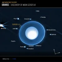 VIDEO Telescopul spațial James Webb a detectat o nouă lună care orbitează planeta Uranus - Foto: science.nasa.gov