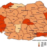 Apariția cazurilor de rujeolă din săptămâna 23-27 iulie 2018. SURSA: CNSCBT