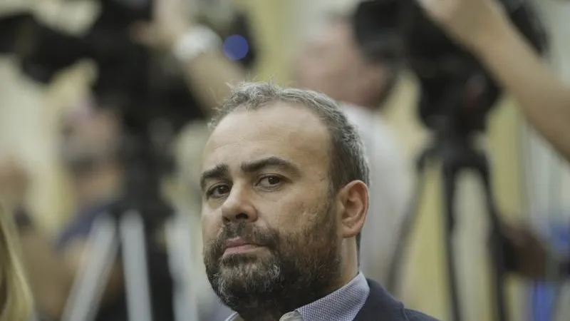 Darius Vâlcov a acționat violent la adresa unui protestatar. Foto Inquam Photos/Octav Ganea