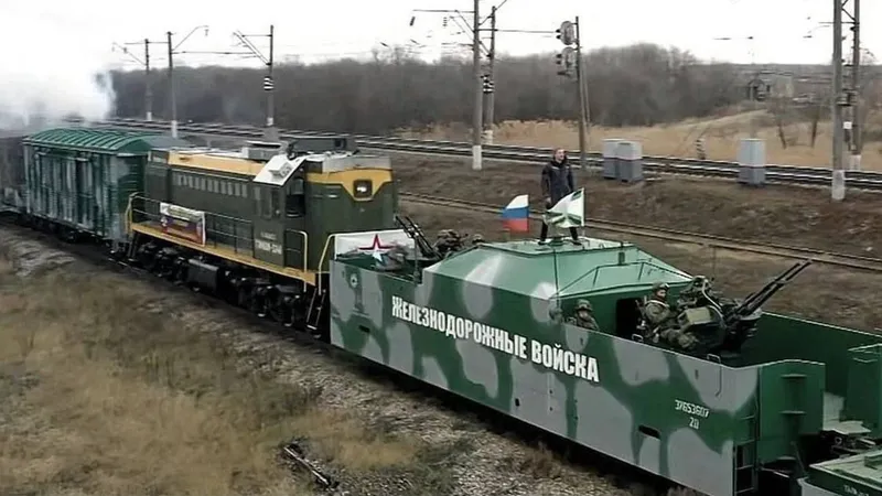 Tren de aprovizionare cu muniție și benzină pentru ruși, aruncat în aer în Melitopol - Foto: X-Free Ukraine (imagine cu caracter ilustrativ)