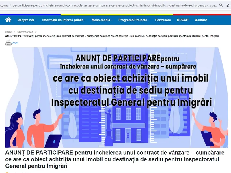 Inspectoratul General pentru Imigrări își caută „casă” - Foto: captură ecran