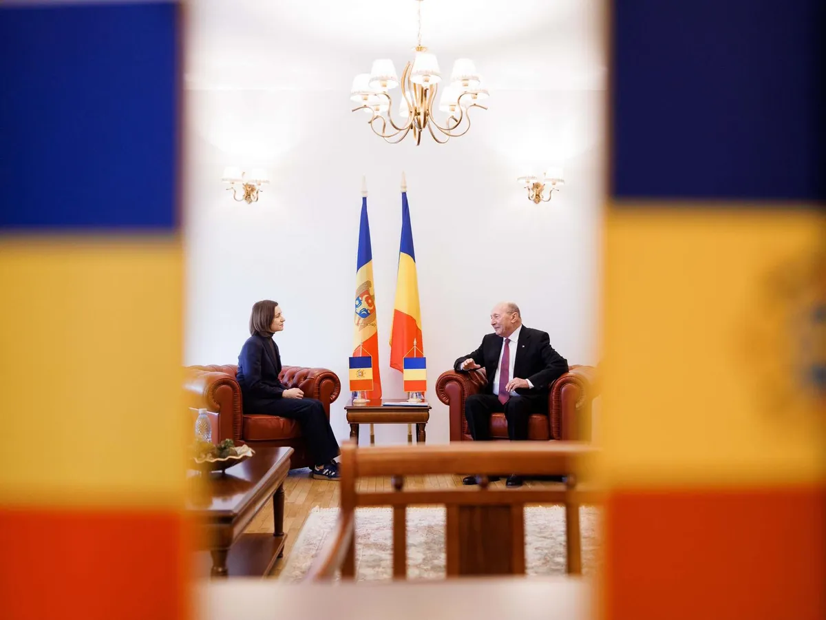 Maia Sandu și Traian Băsescu - Foto: Facebook / Maia Sandu