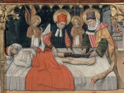 Medici din secolul XV îngrijind un bolnav - Foto: Profimedia (cu rol ilustrativ)