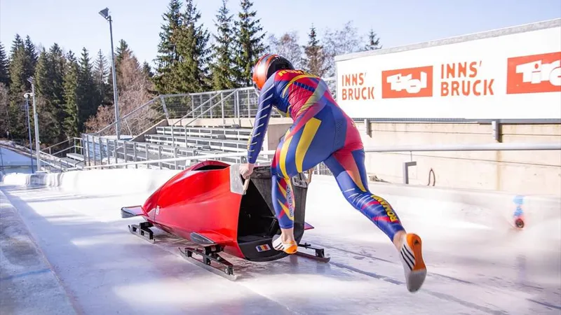 Georgeta Popescu a obținut medalia de argint în proba de monobob la Mondialele U23 de la Innsbruck. / Foto: campinatv.ro