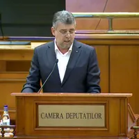 Marcel Ciolacu a vorbit fără mască la tribuna Parlamentului/FOTO: protv.ro