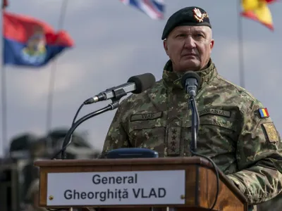 Generalul Vlad Gheorghiţă, în Poligonul Smârdan - Foto: INQUAM PHOTOS/Pană Tudor