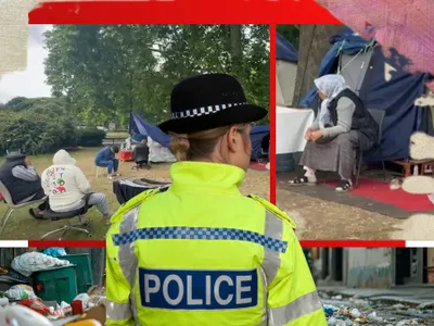 Bande de români au ocupat esplanada miliardarilor din Londra. „Își fac nevoile în public și beau” - Foto: express.co.uk